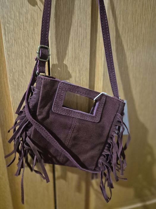 Чанта от естествен велур