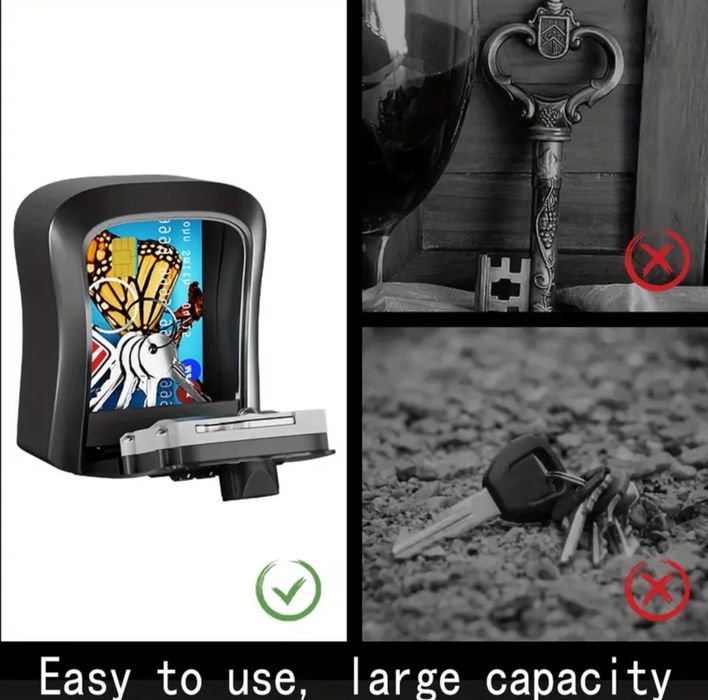 Кутия за ключове изцяло метална , здрав сейф за ключове , кутия airbnb