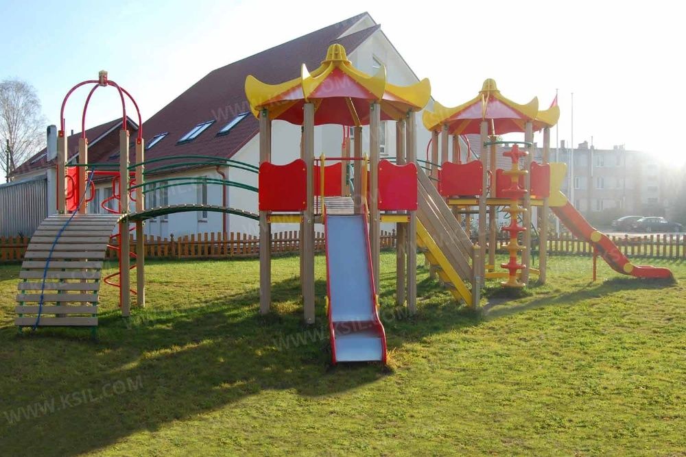 Детские площадки KSIL Болалар майдончаси Карусели, воркаут, качели