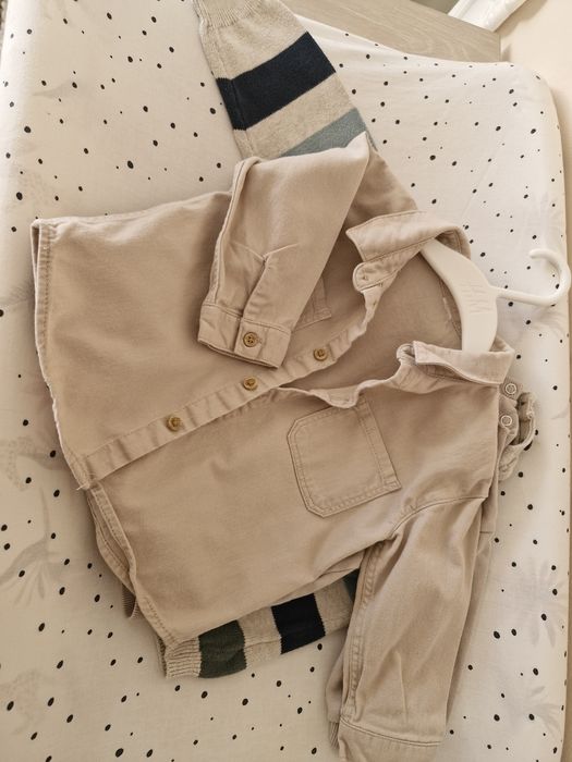 Cămașă bej băieți, marca H&M