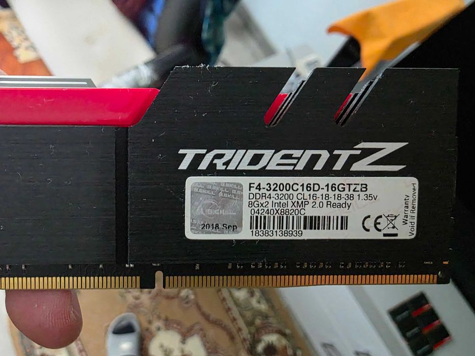 RAM G.Skill Trident Z 32 GB DDR4 3200MHz CL16 1.35v Dual Channel Kit