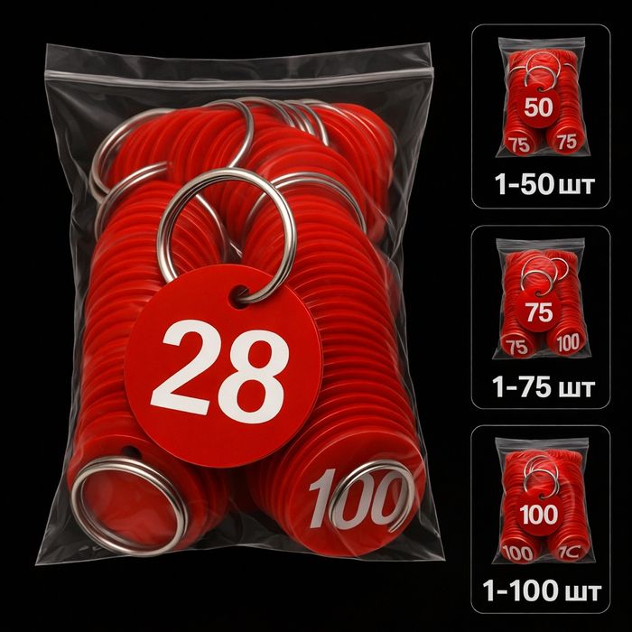 Garderob raqamli brelok /Брелки для хранения ключей, нумерация 1–100