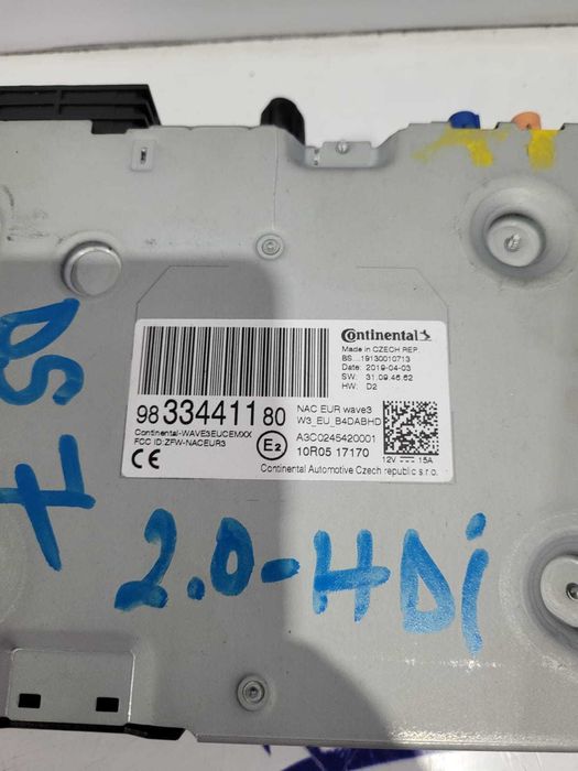 Unitate centrala navigatie Citroen DS7 Crossback 2019 cod 9833441180