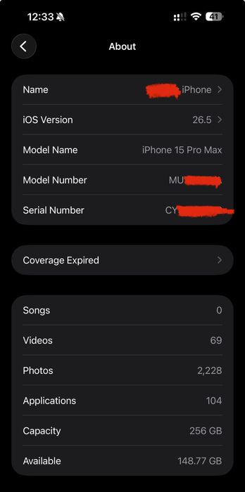 Iphone 15 pro max 256gb