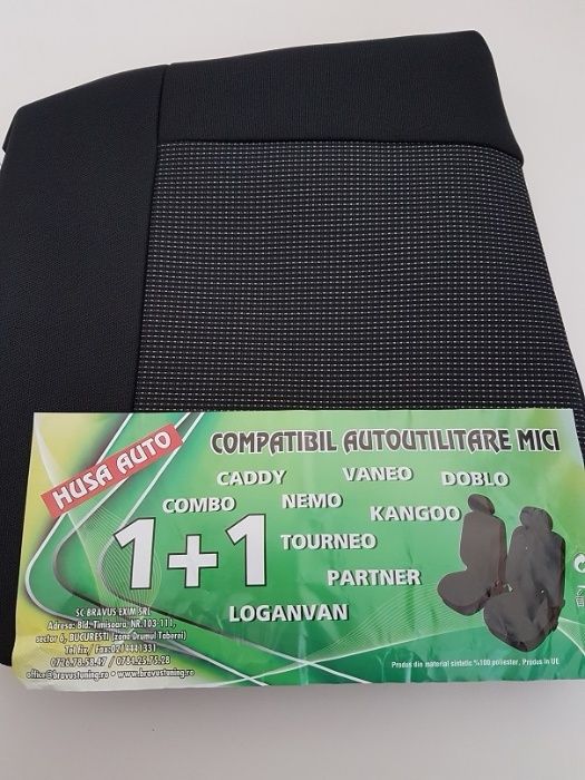 Husa Auto 1+1 Dacia Logan Van,Doblo,Kangoo,Partner,Combo