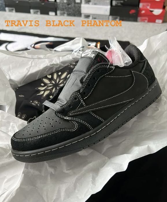 Travis scott jordan 1 black phantom
