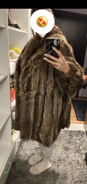 Haină din blană naturală de bizon