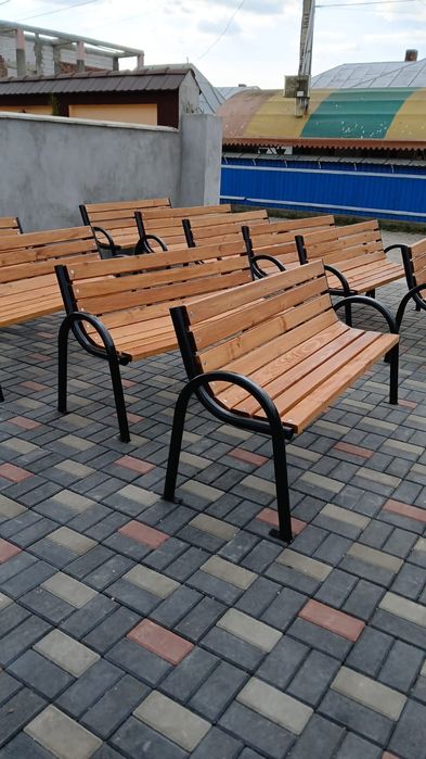 Banca parc/curte cu 8 rigle