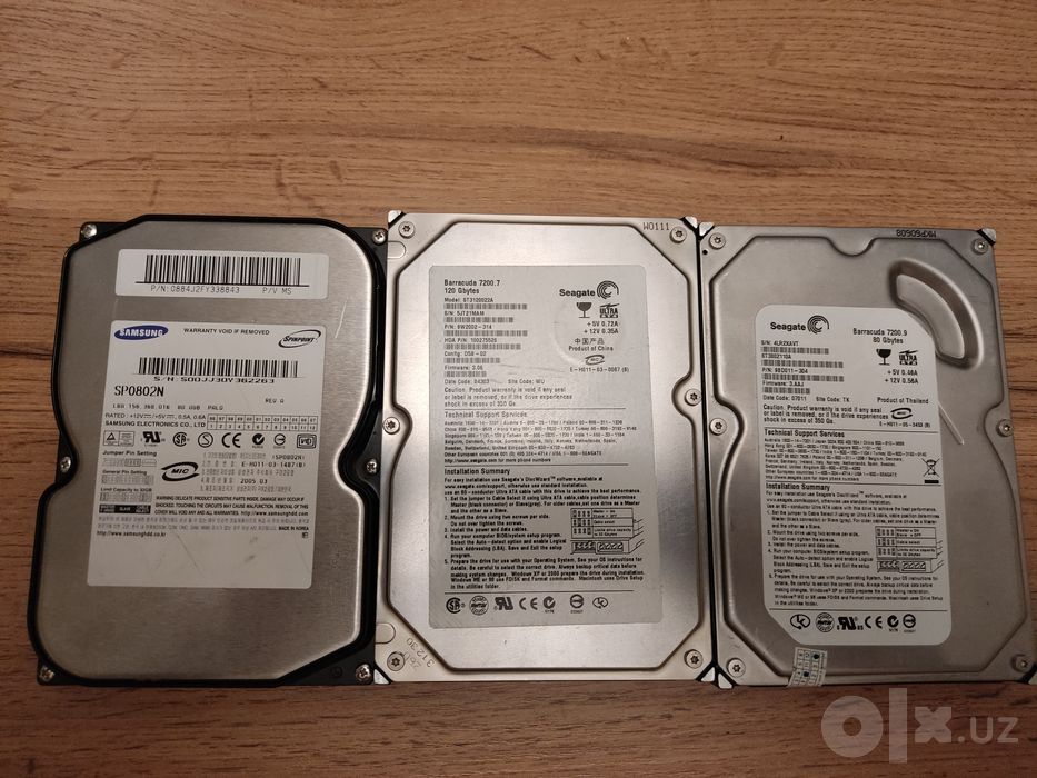 Жёсткие диски SATA 2Tb, 1Tb, 500Gb и PATA (IDE) Б/У