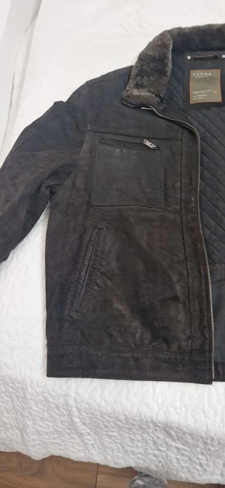 Geaca piele imblanita barbati