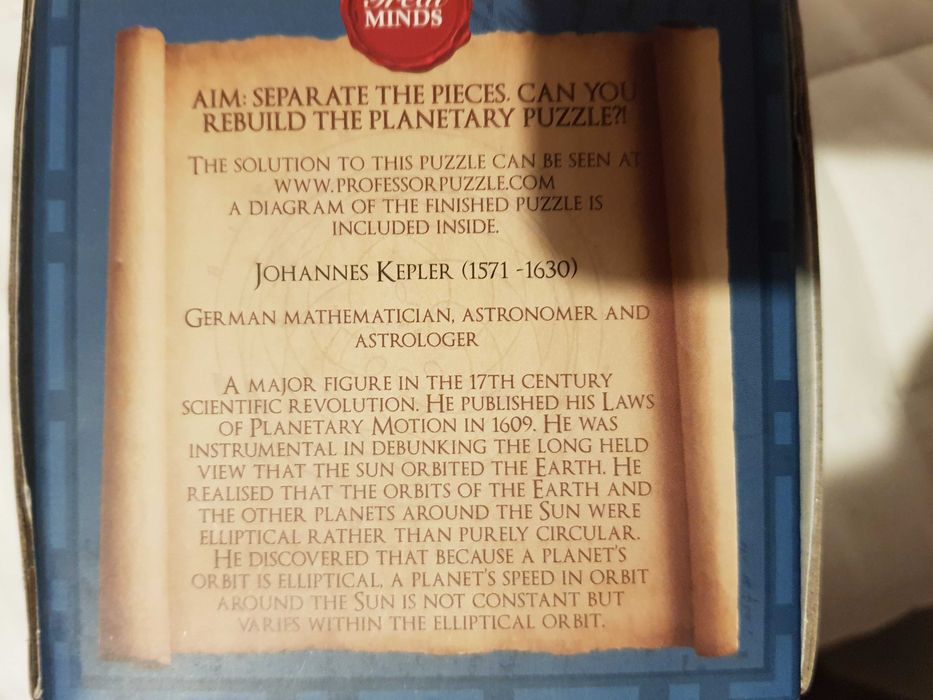 Planetary PUZZLE Johannes Keppler, grad de dificultate 5