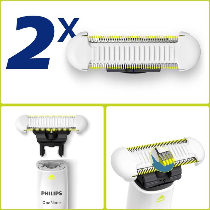 Lame de schimb PHILIPS OneBlade Intimate, unisex, 2 bucăți