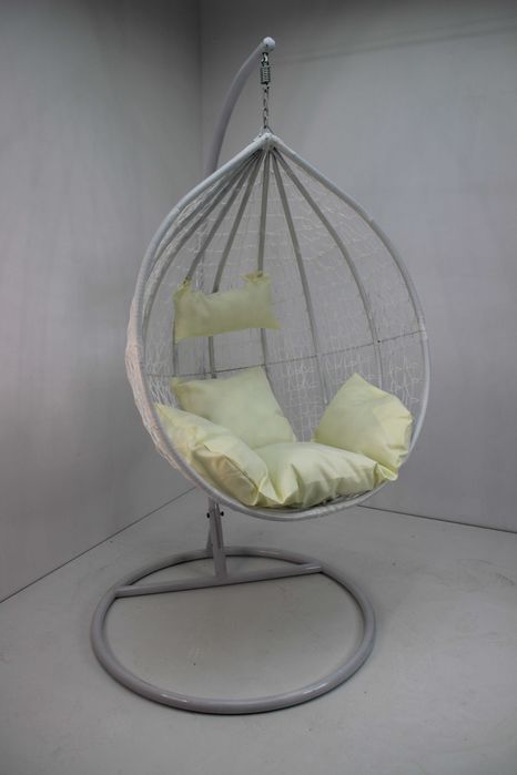 Голям Размер Градинска Люлка От Ратан - Цветове - Кафяв, Бял и Черен