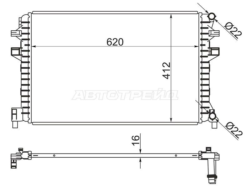 Радиатор Skoda Octavia