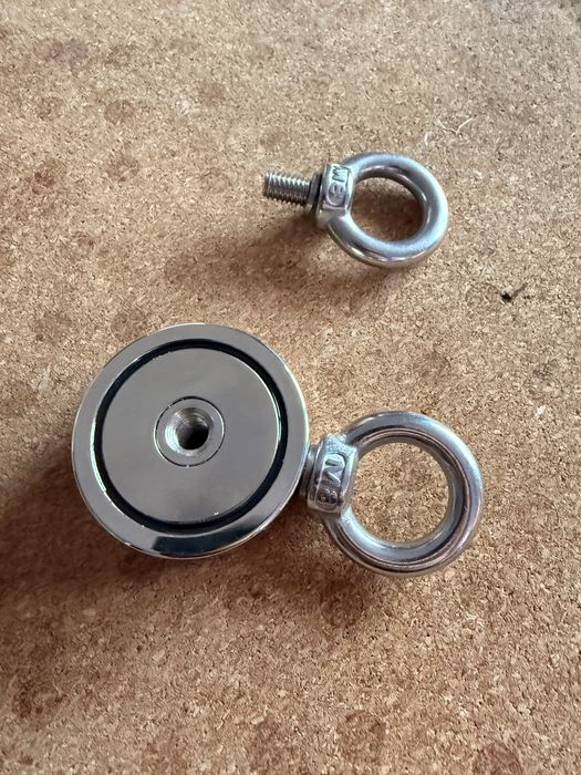 Силен неодимов търсещ магнит (fishing magnet) с халка