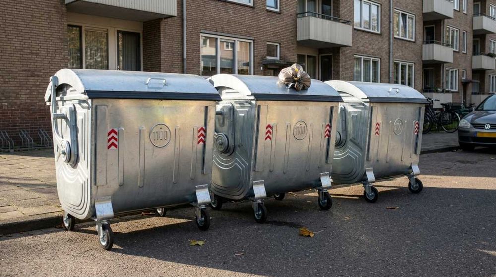 Контейнер для мусора 1100 л. В наличии. Оценкованный