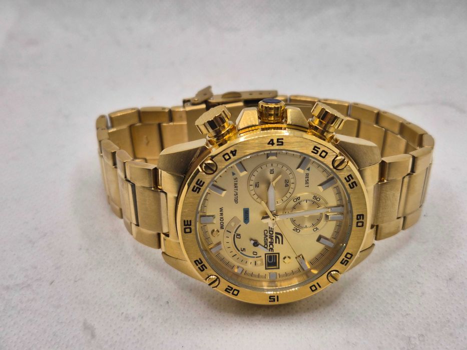 Ceas Sport Casio Edifice EFR 558 GOLD ,Black friday NOU,Garantie 2 ani