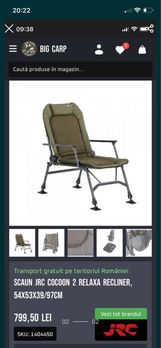 Vand scaun de pescuit nou folosit o singura data