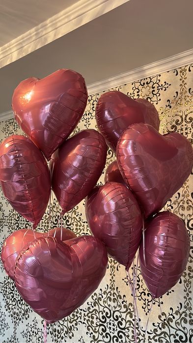 Шары сердечки 10 штук Гигант шар в подарок