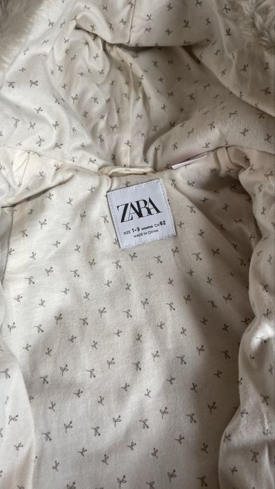 Combinezon Zara cu efect de blana marimea 62, 1-3 luni
