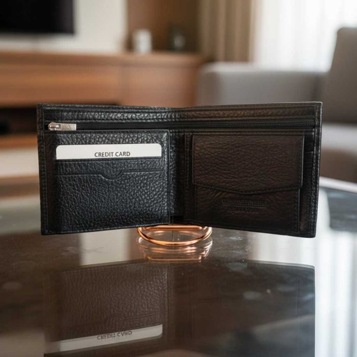 Луксозен кожен портфейл - всички документи и пари на едно място