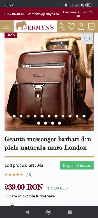 Geanta messager barbati