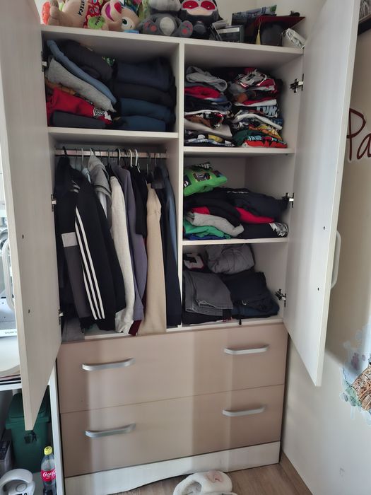 Set mobilier cameră copil – pat , dulap si comoda cu cant ABS