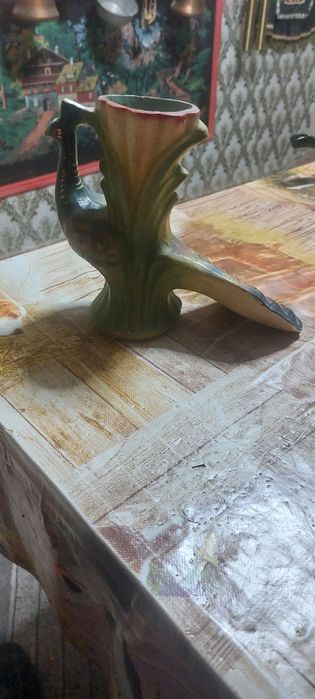 Българска керамична ваза паун!