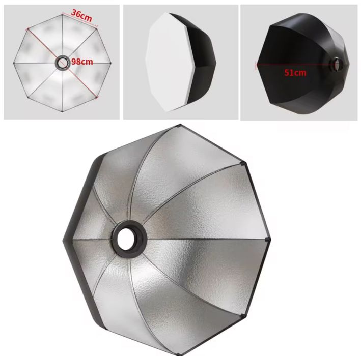 Октагон. Софтбокс. Боуенс. светкавица. осветление. видео. фото. камера