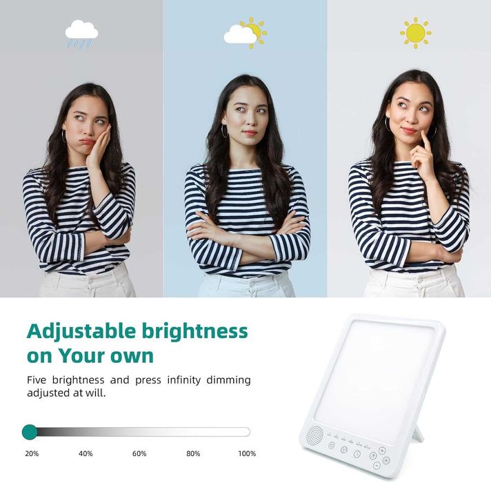 Лампа за светлинна терапия, UV-Free 10000Lux