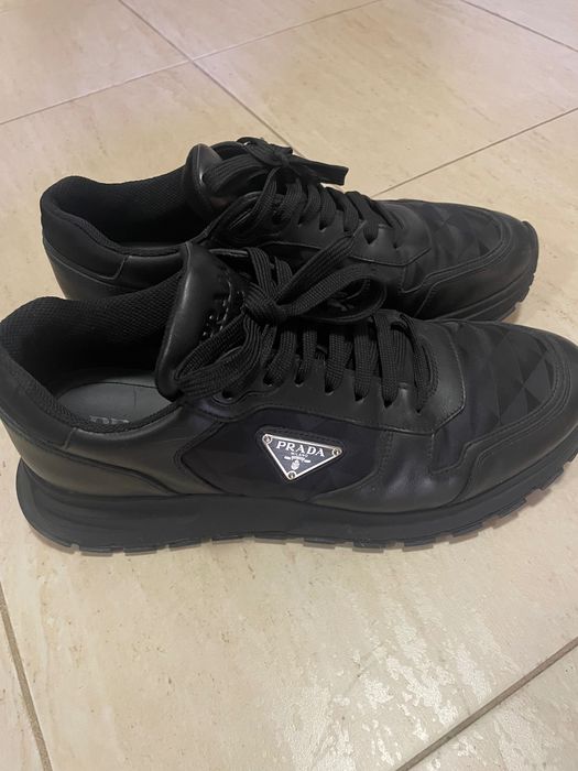 Prada Black leather sneakers