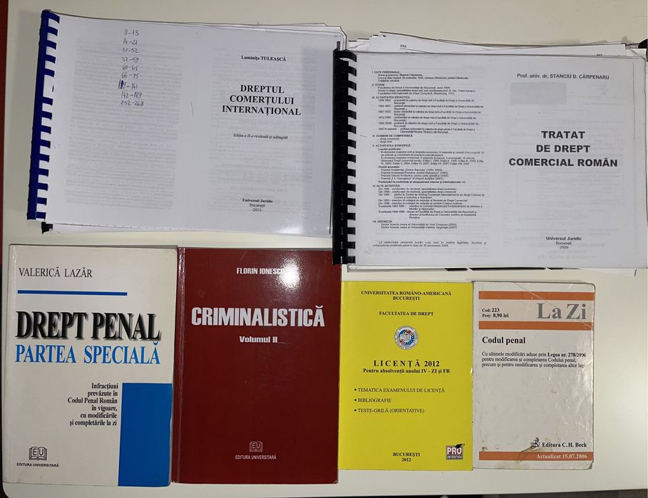 Carti de Drept Penal, Comercial, International, Criminalistica