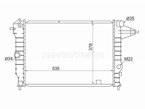 Радиатор Opel Vectra