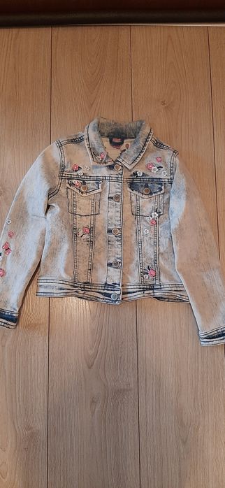 Geaca denim cu broderie