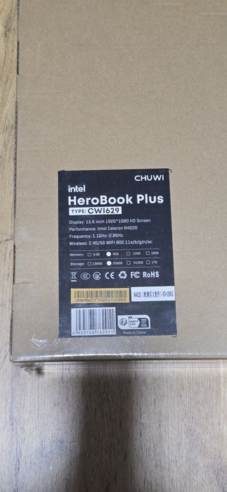 Chuwi HeroBook Plus (CWI629) noutbuki — YANGI, muhrlangan qadoqda