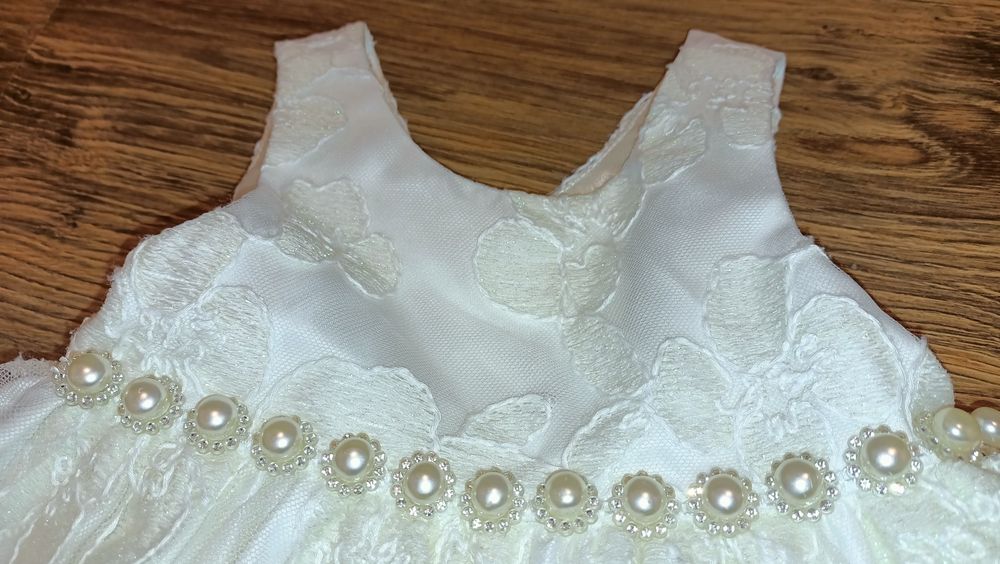 Rochie alba bebe fetita
