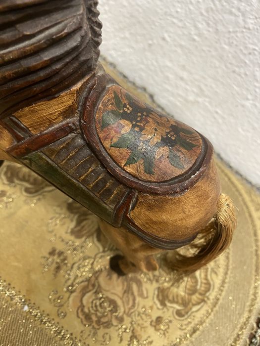 Дървена фигура кон орех Германия 1950 1960 ръчна резба