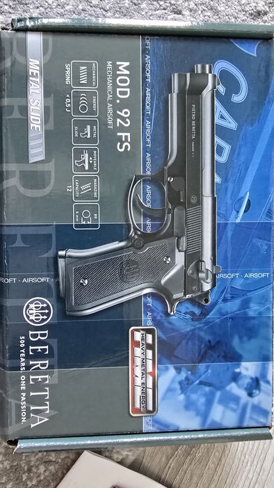 Pistol Airsoft Arc - Bereta M92FS Heavy Metal - manson metal