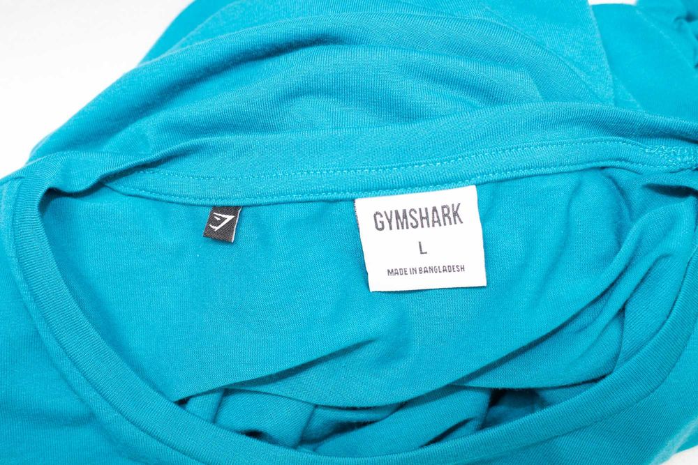 Gymshark мъжки блуза с дълъг ръкав синя за фитнес и спорт L