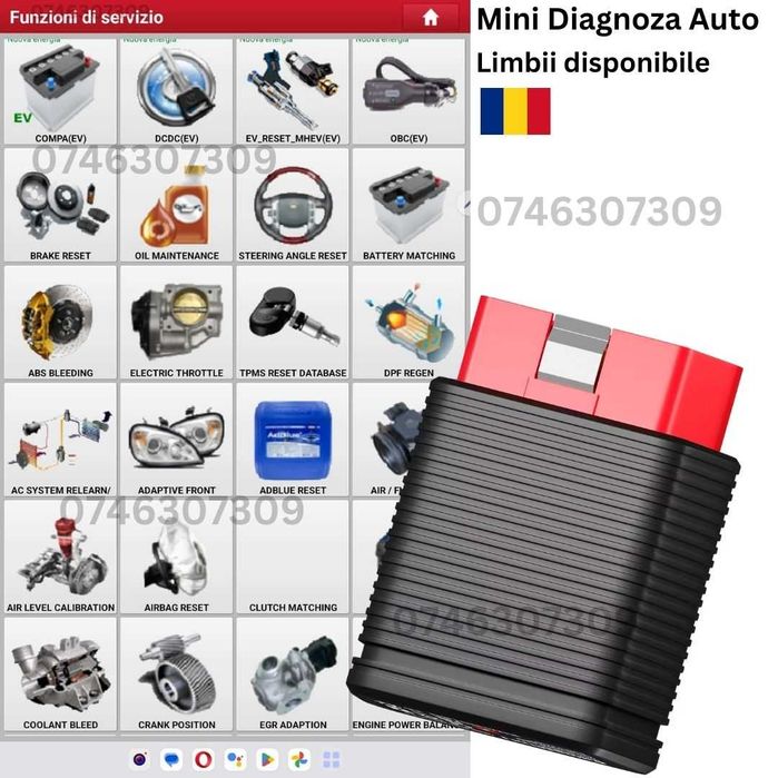 Mini Diagnoza Auto, Camion, EV, IMMO și FCA - Diagnoza auto Completă