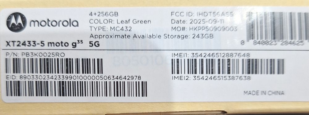 MOTOROLA Moto G35 5G Чисто нов  с 3 години гаранция
