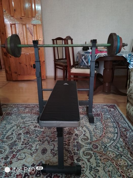 Продам штангу+блины + скамья для жима