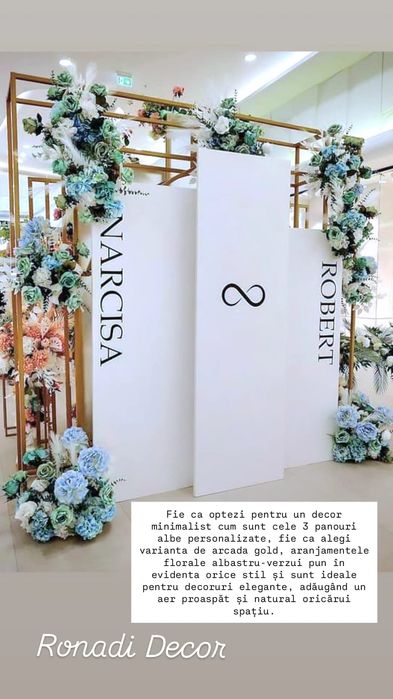 Aranjamente florale pentru nunta/botez