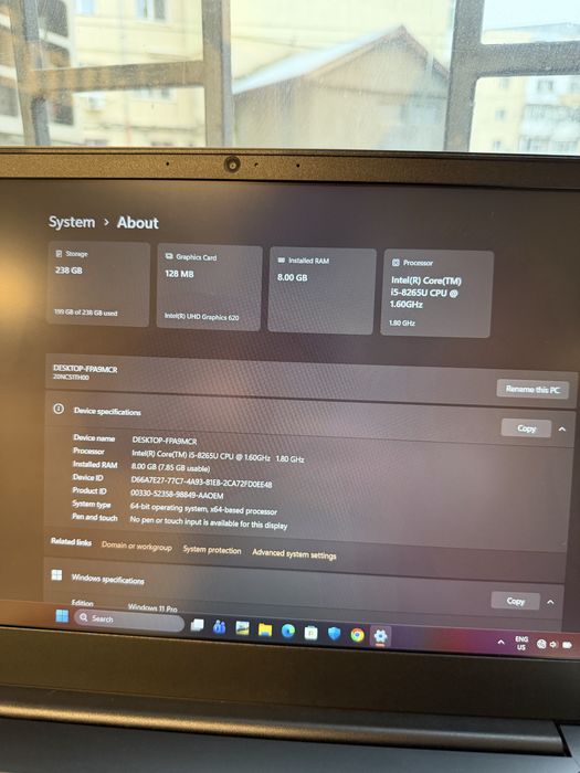 Laptop Lenovo ThinkPad E590 Intel Core i5 8 th Gen
