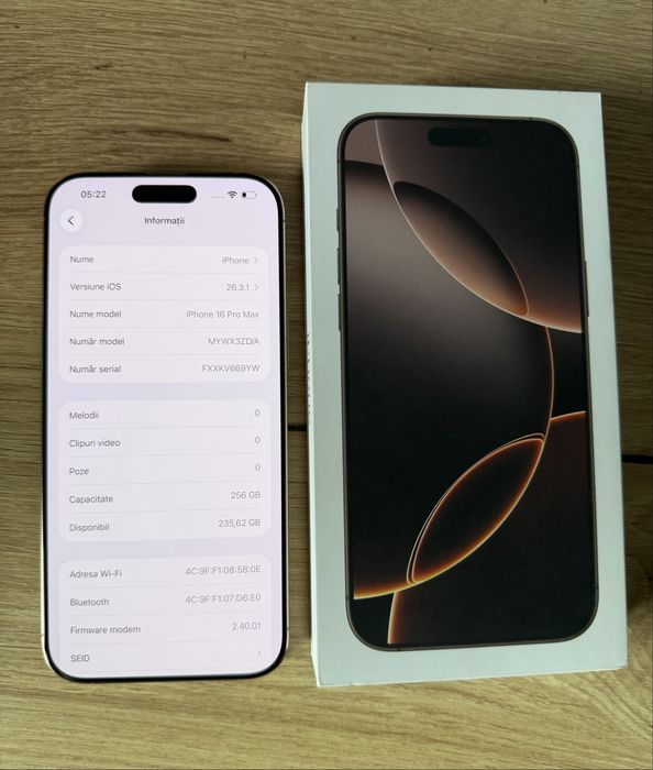 Vand iPhone 16 pro max , ca nou.