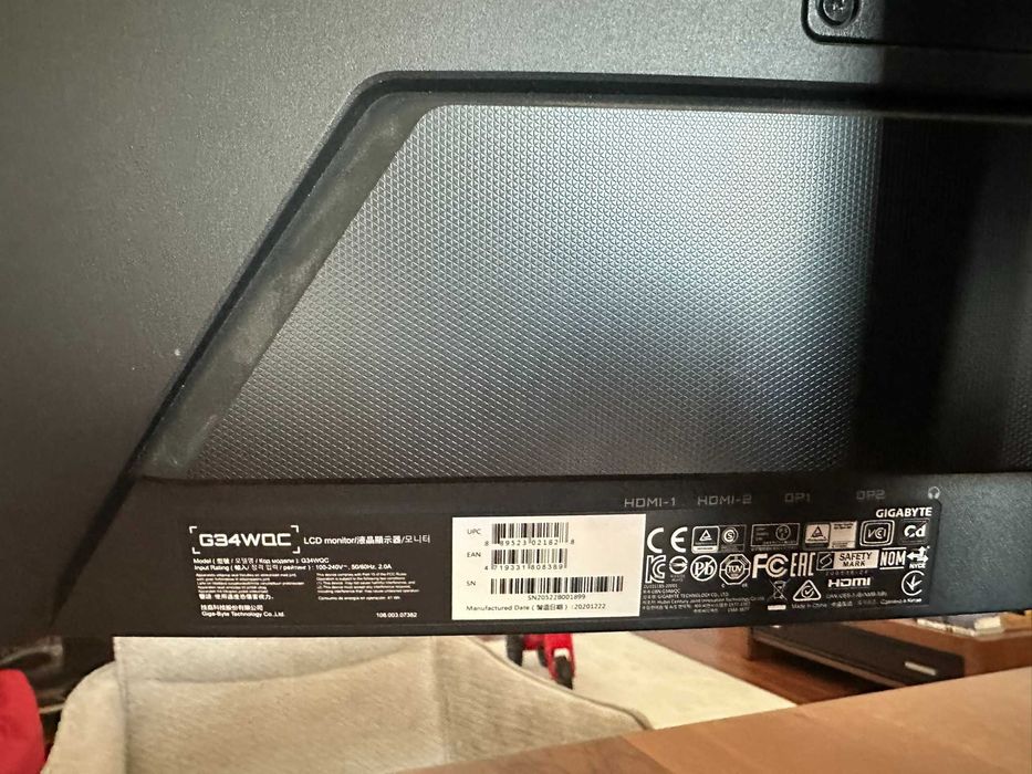 Monitor ultrawide Gigabyte G34WQC 34" | Display defect | Pentru piese