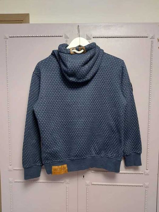 Hanorac Naketano, glugă sal, bleumarin, cu fermoar, mărimea XL