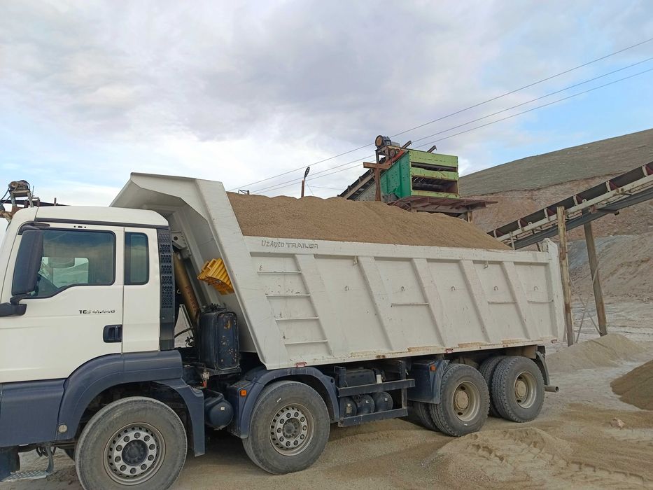 Щебень Юкташиш Самасувал 40 тоналик Ман эксватор пагрукчик юл ишлари