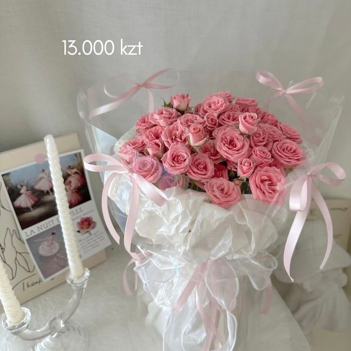 Комбо цветы и тортик