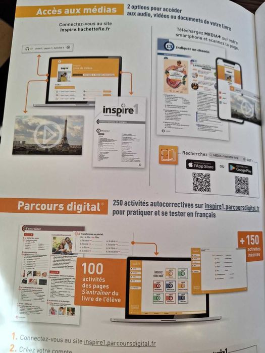 Учебник и учебна тетрадка, Inspire 1, Френски език, ниво А1-1/А1-2